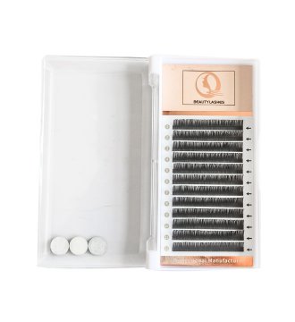 0.15 grey black long sharpen super soft ellipse flat lashes