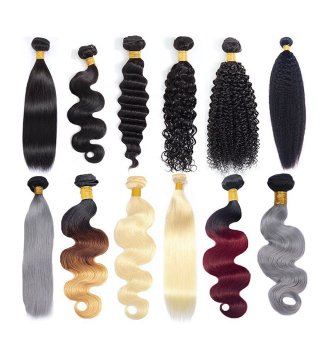 Hair bundle with frontal