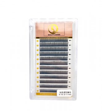 Dark greyEllipse flat colorful eyelash extenison