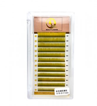 Green grey Ellipse flat colorful eyelash extenison