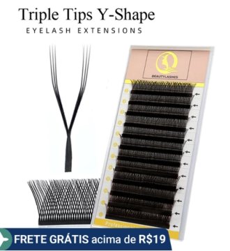 QBeauty Lashes YY shape 0.07 Natural EyeLash Extensions Three Tip Brazilian Fan Lashes Supplied With Black