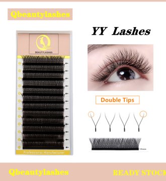 Q Beauty Lashes YY shape 0.07 Natural EyeLash Extensions Brazilian Tip Fan Lashes Supplied With Black