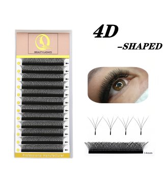 Q Beauty Lashes 4D W Eyelash Extension Makeup Natural Soft False Style Handmade High Quality